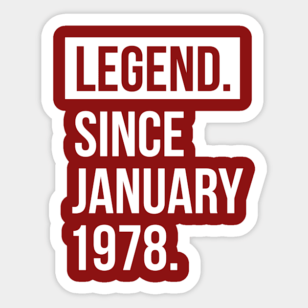 1978 January 41 years old birthday Sticker by hoopoe